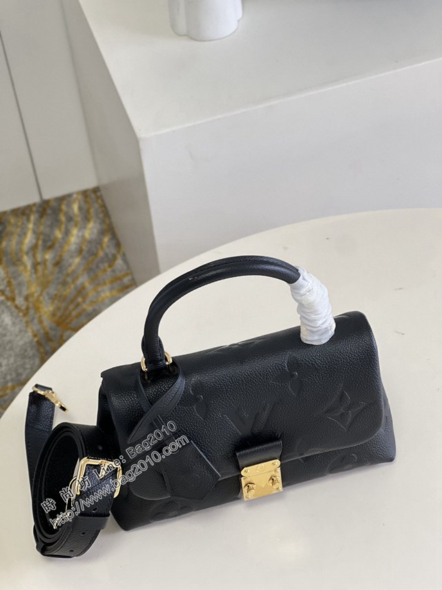LV專櫃2023新款Madeleine BB手袋 M46010黑壓花 路易威登Empreinte壓紋皮革手提肩背女包 dn1192